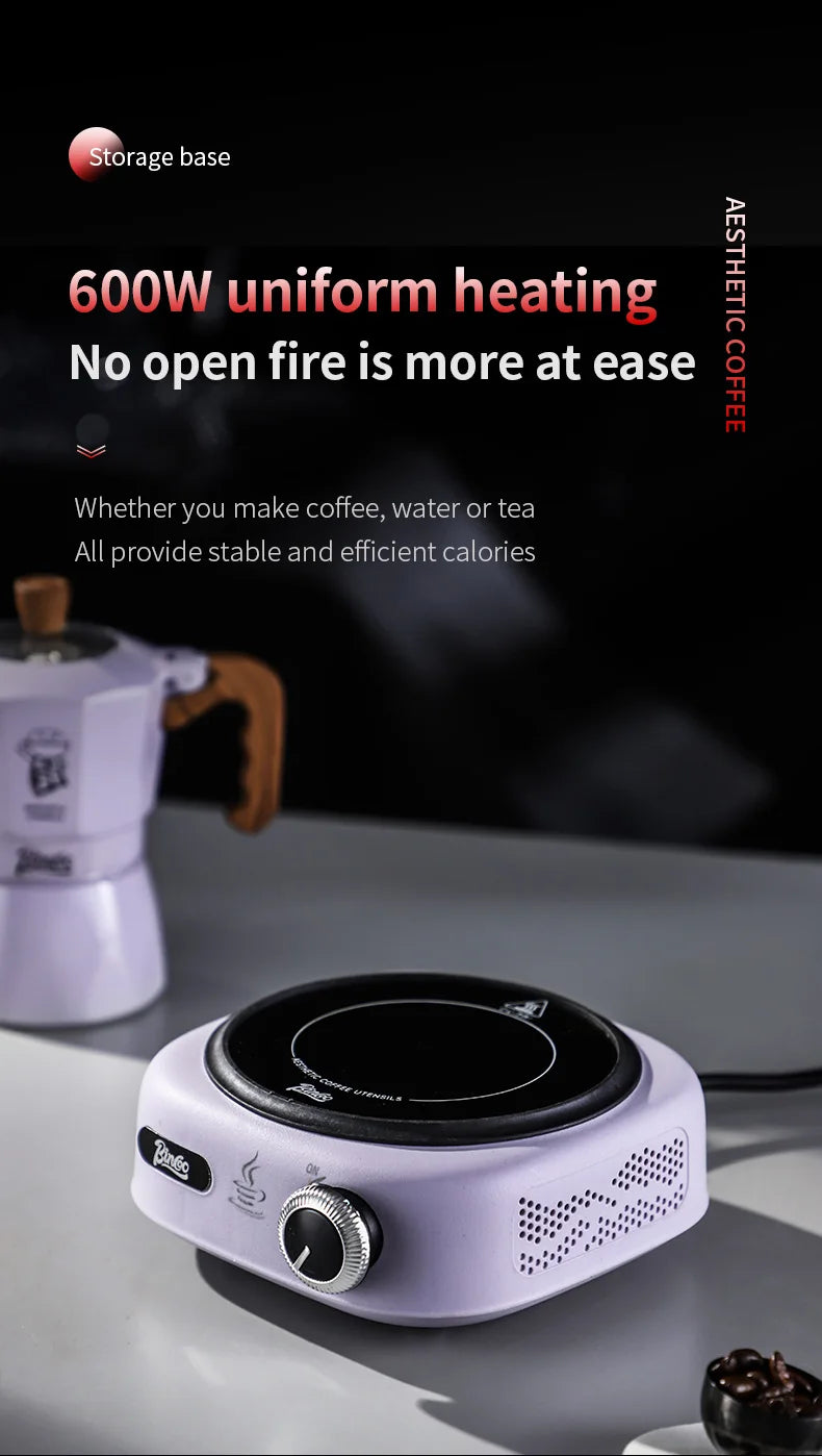 Stylish Moka Pot - WHITE BLACK PURPLE
