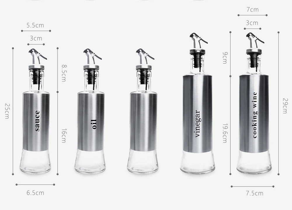 Stainless Steel Oil Bottle No-drip - DISPENSA