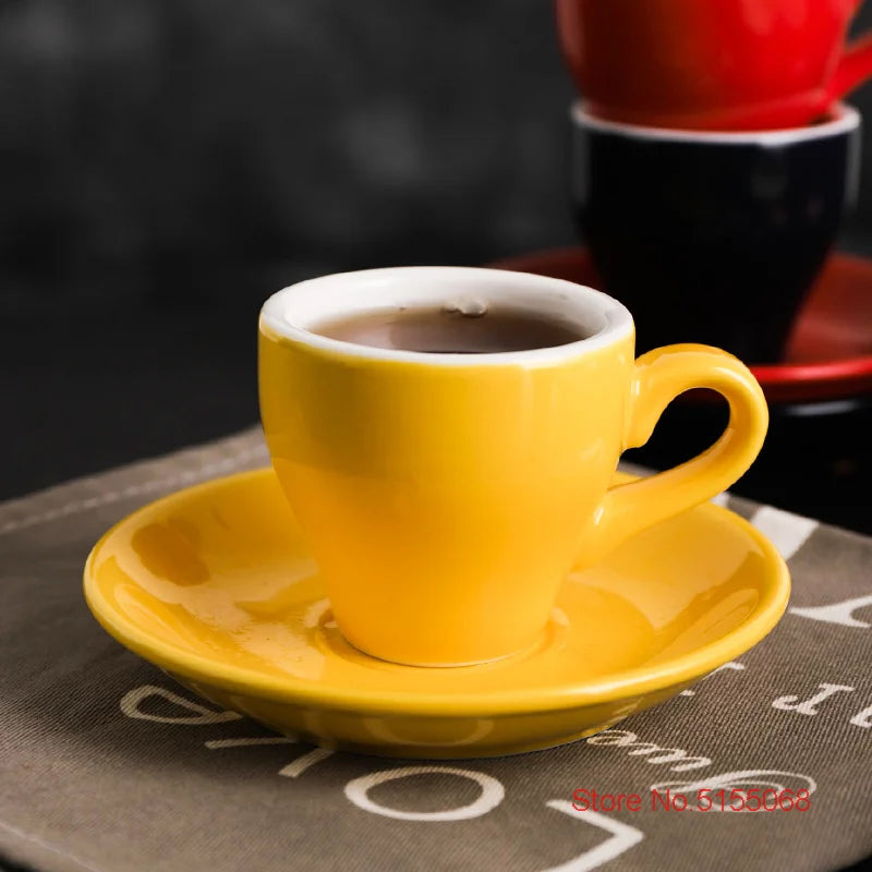 Espresso Cup And Saucer Ceramic - MACARON