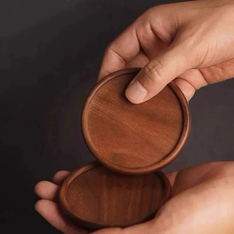 1PCS Solid Wood Coaster