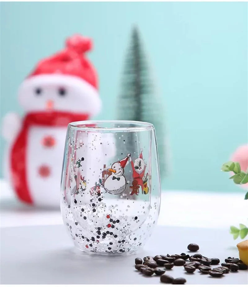 Christmas Double Wall Glass cups - JOLLY