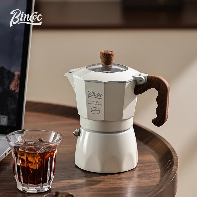 Stylish Moka Pot - WHITE BLACK PURPLE