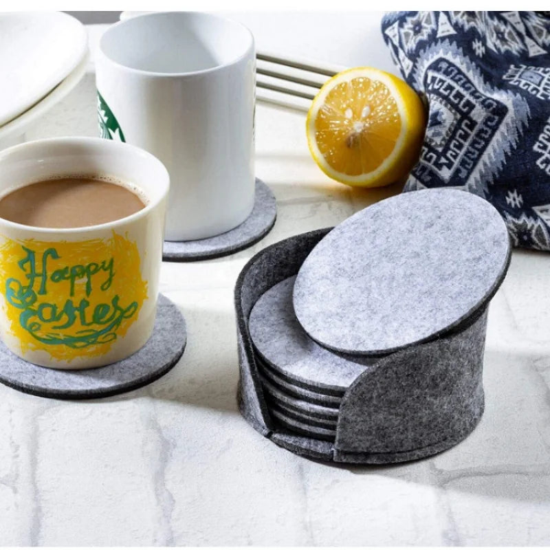 11pcs Round Felt Coaster - TONDO