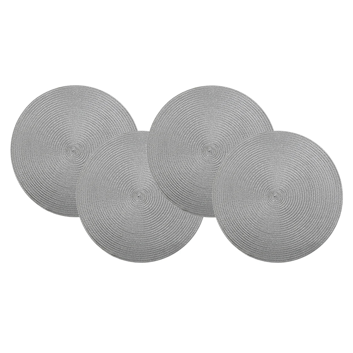 Round Braided Placemats Set of 4 Washable - COLORII