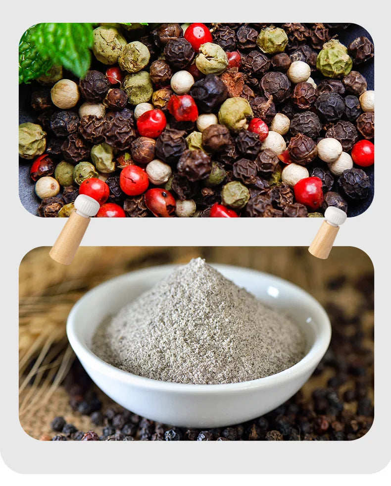 Ceramic and Wood Mill Salt and Pepper Grinder - CRUNCH