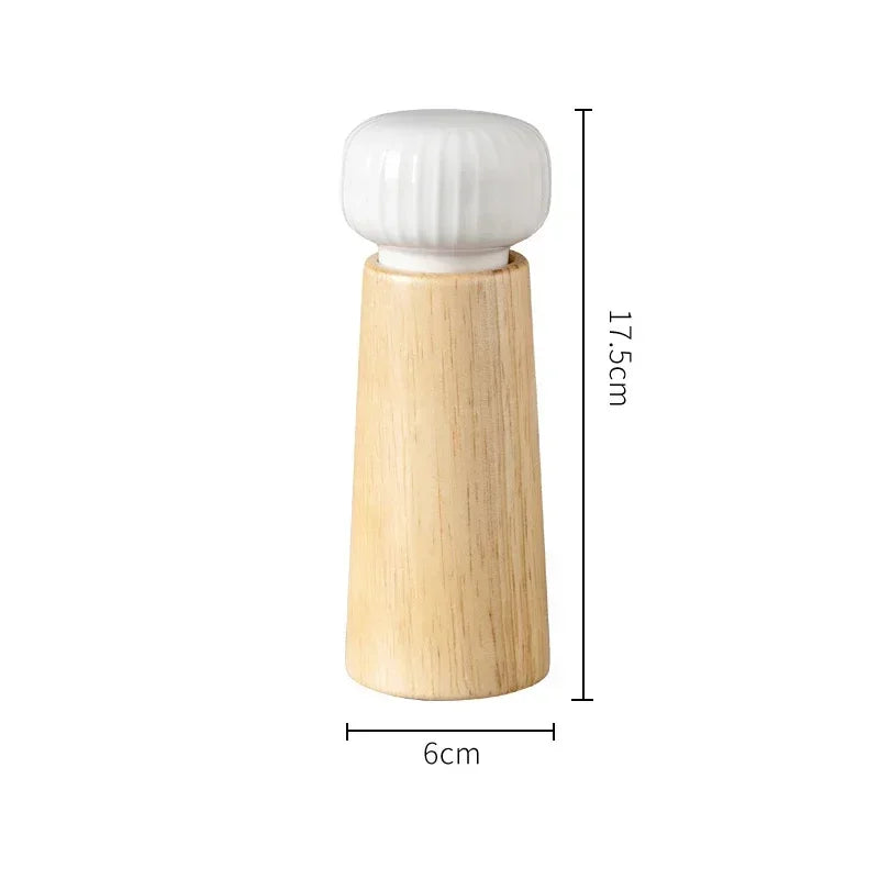 Ceramic and Wood Mill Salt and Pepper Grinder - CRUNCH
