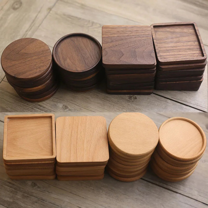 1PCS Solid Wood Coaster