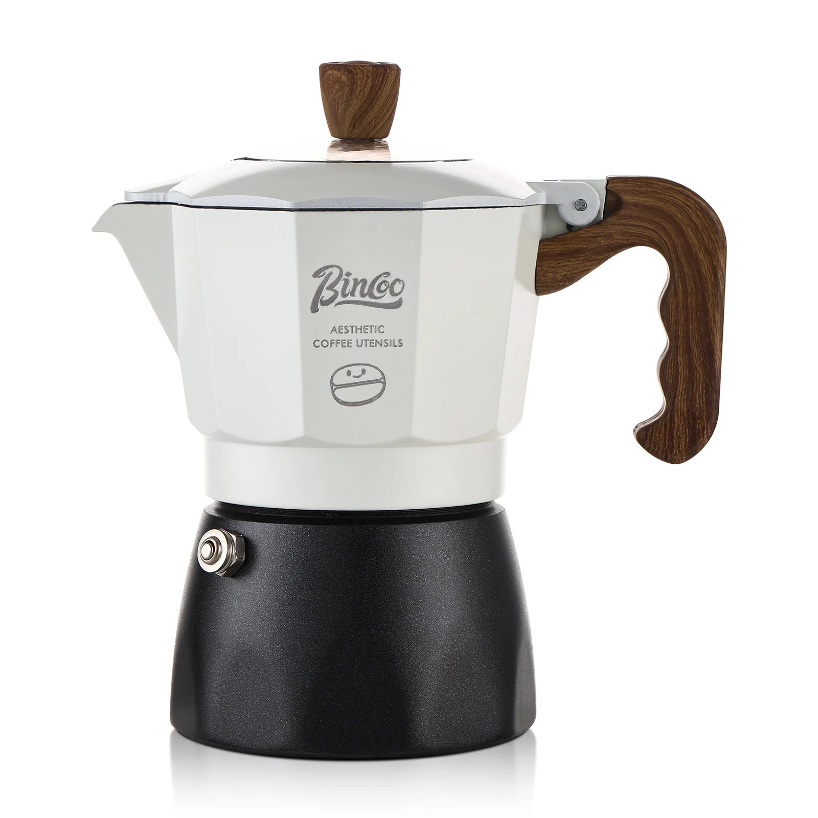 Stylish Moka Pot - WHITE BLACK PURPLE