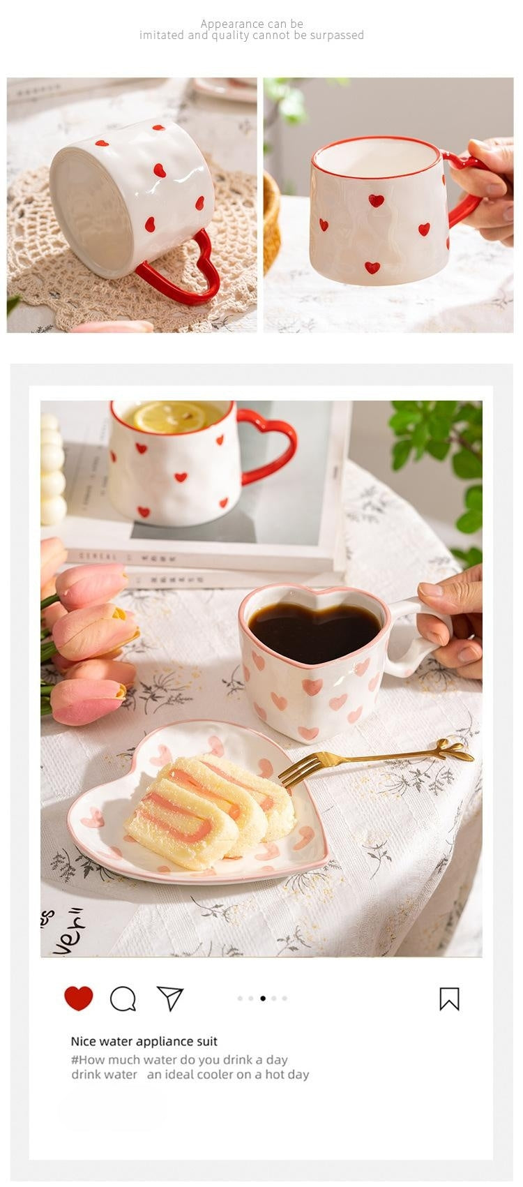 Hand Painted Love Mug - ROMANTIC