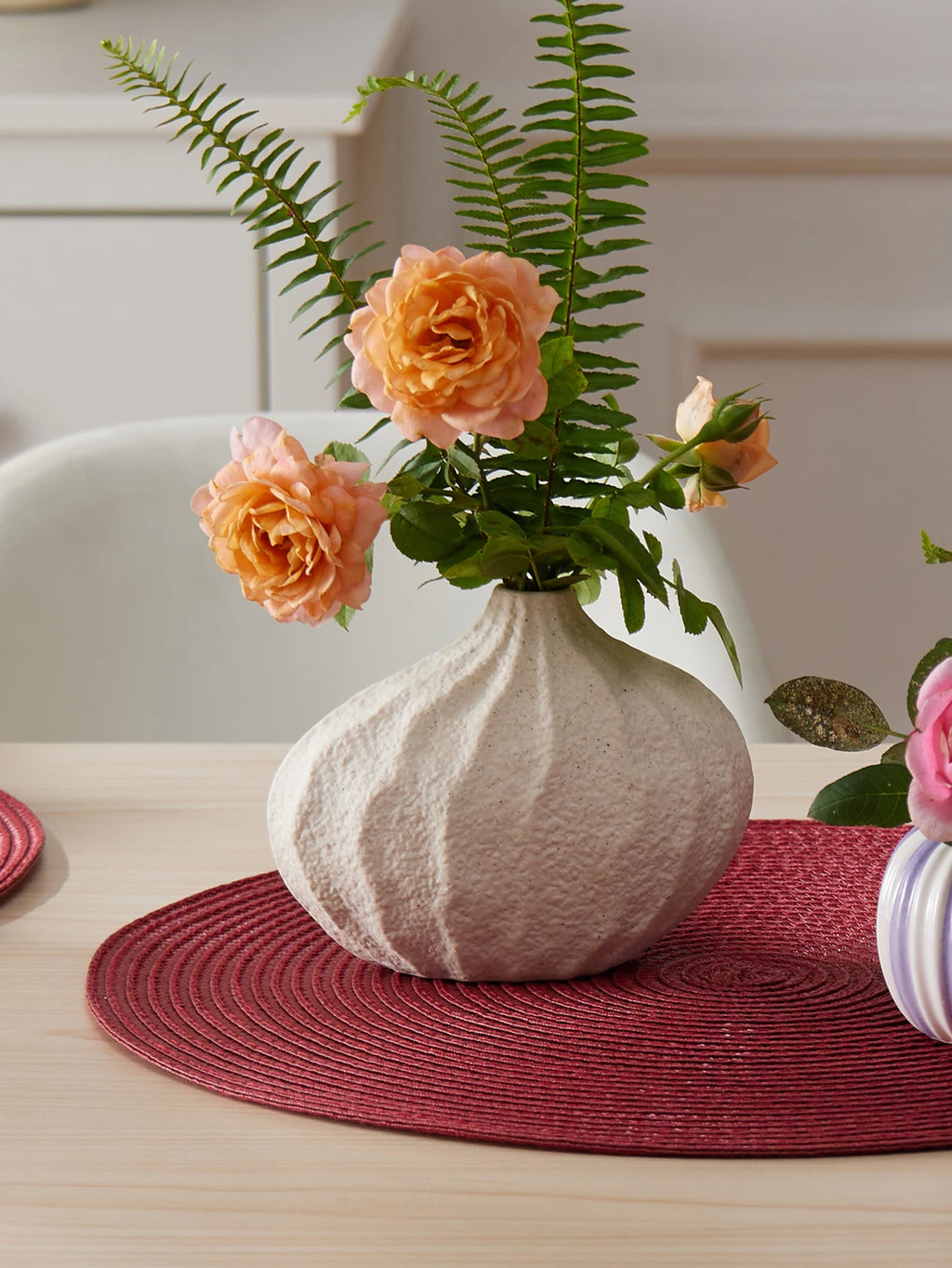 Round Braided Placemats Set of 4 Washable - COLORII