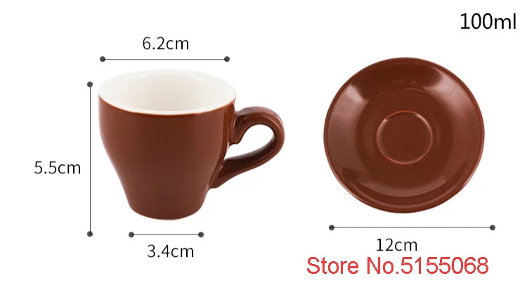 Espresso Cup And Saucer Ceramic - MACARON
