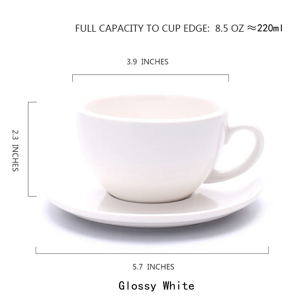 Cappuccino Cup  Ceramic with Saucer - COLOR CAPPUCCINO