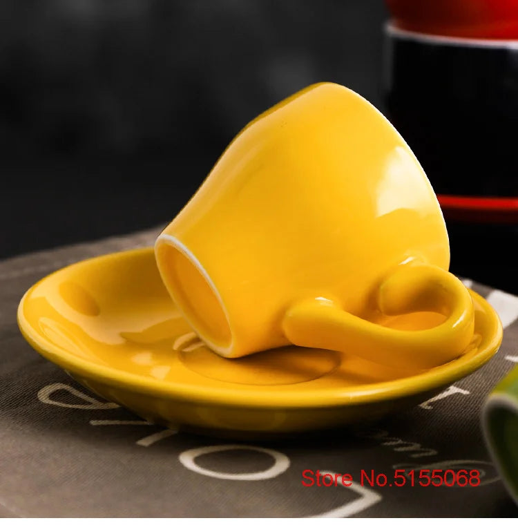 Espresso Cup And Saucer Ceramic - MACARON