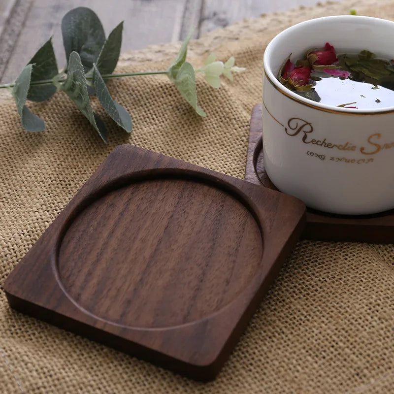 1PCS Solid Wood Coaster