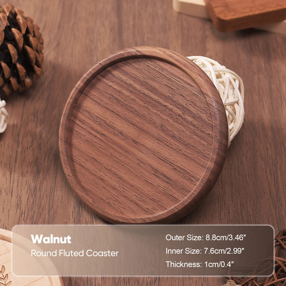 1PCS Solid Wood Coaster