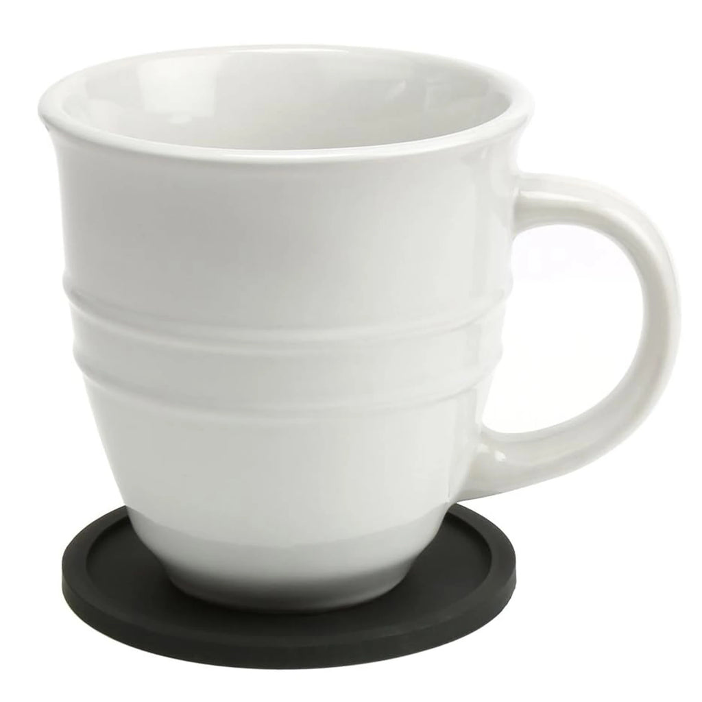 Non Slip Silicone Drink Coasters 4PCS - BLACK