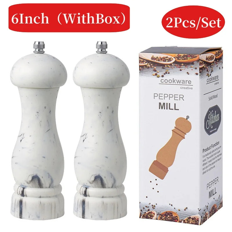 6-Inch Sets Salt Spice Mill - MARBLE