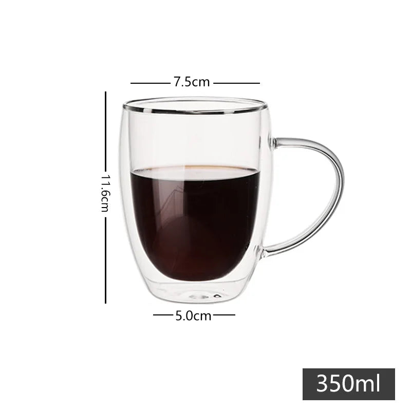Double Glass Coffee Mugs - GLASS MUG