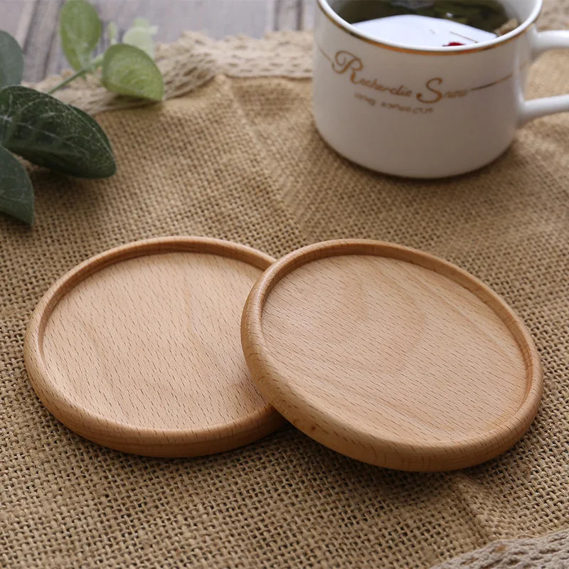 1PCS Solid Wood Coaster