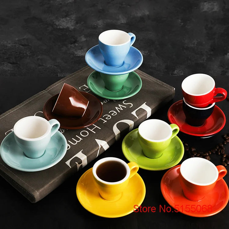 Espresso Cup And Saucer Ceramic - MACARON