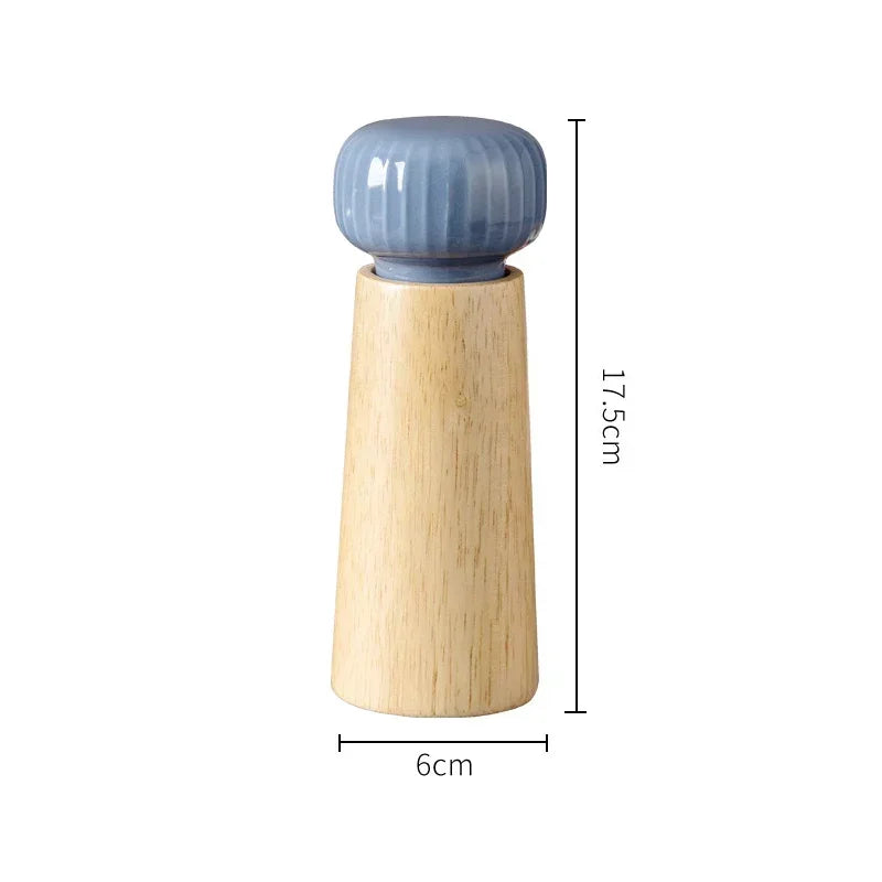 Ceramic and Wood Mill Salt and Pepper Grinder - CRUNCH