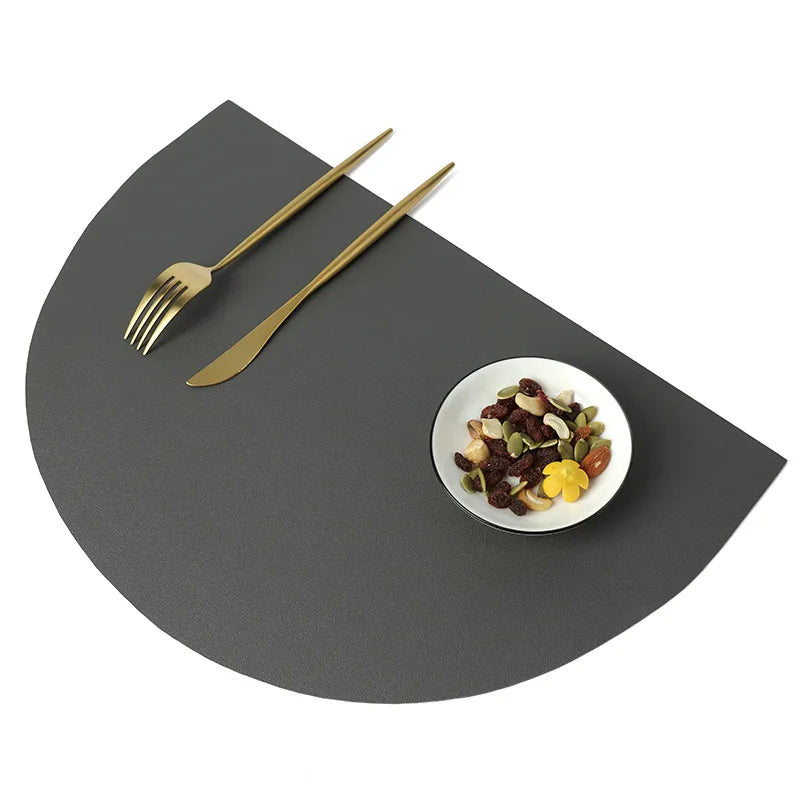 Leather Semicicrcle Placemate - SEMI