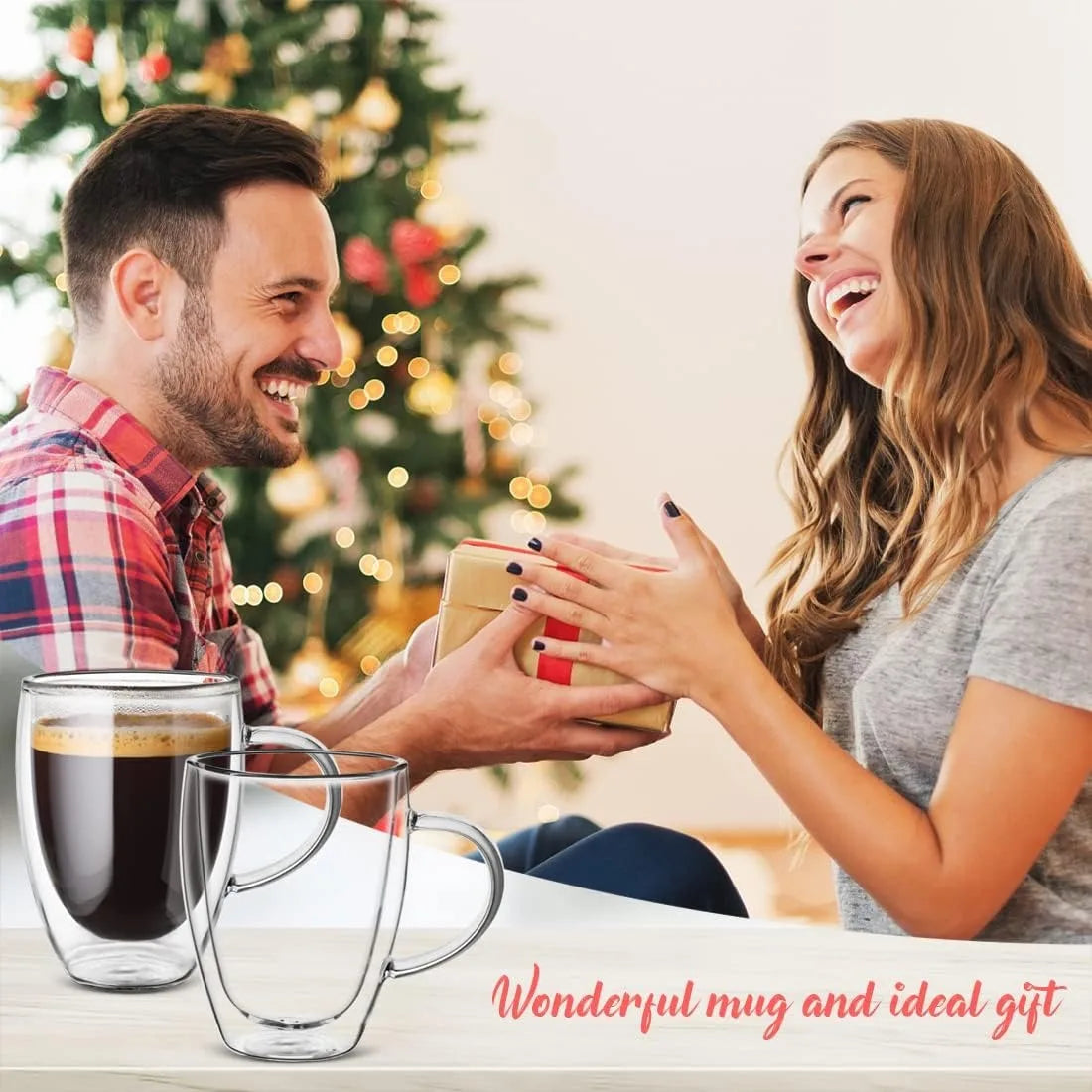 Double Glass Coffee Mugs - GLASS MUG